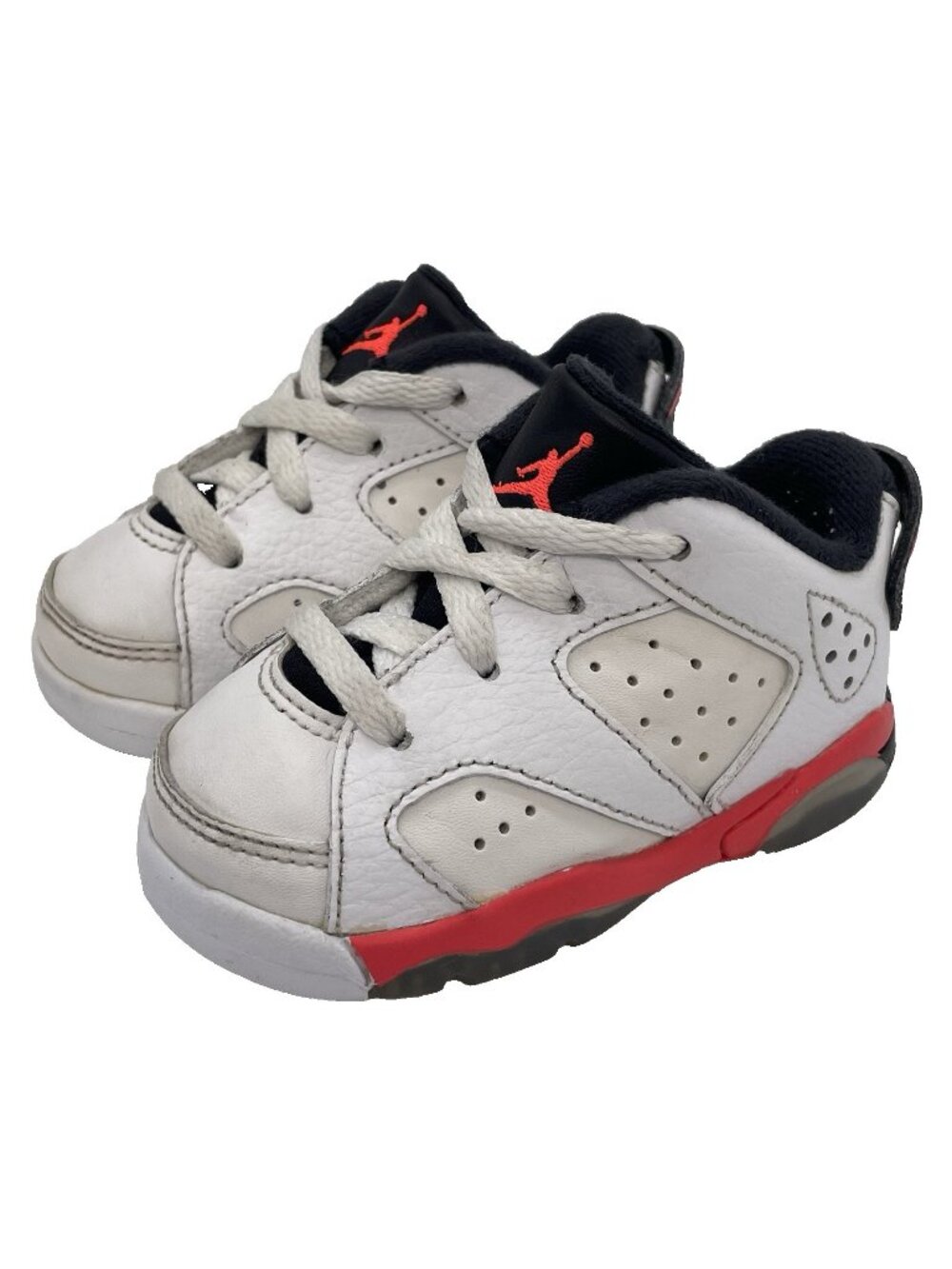 Nike Air Jordan 6 Retro Low BT White Infrared Baby Toddler Shoes Size 4C